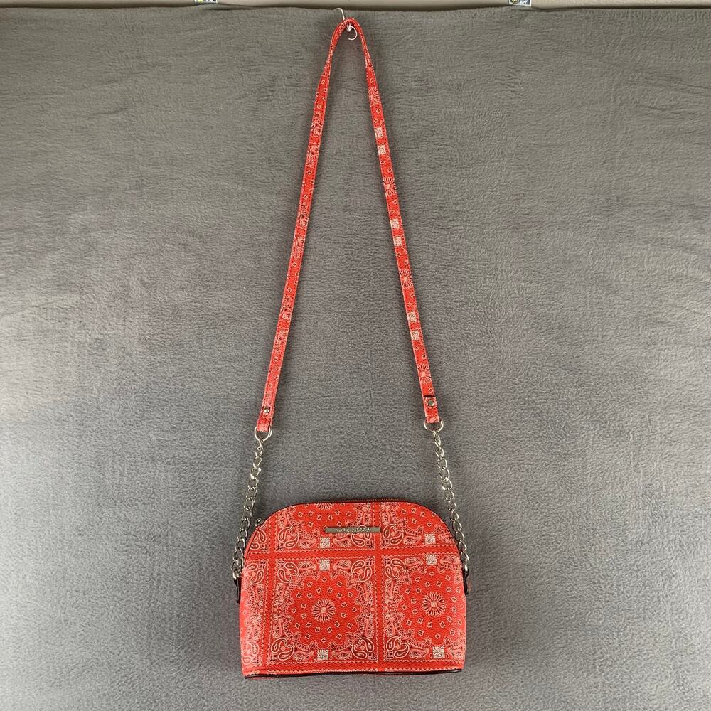 Steve Madden Red Bandana Print Crossbody Bag